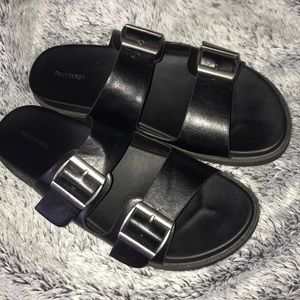 Faux Leather Double Strap F21 Sandals